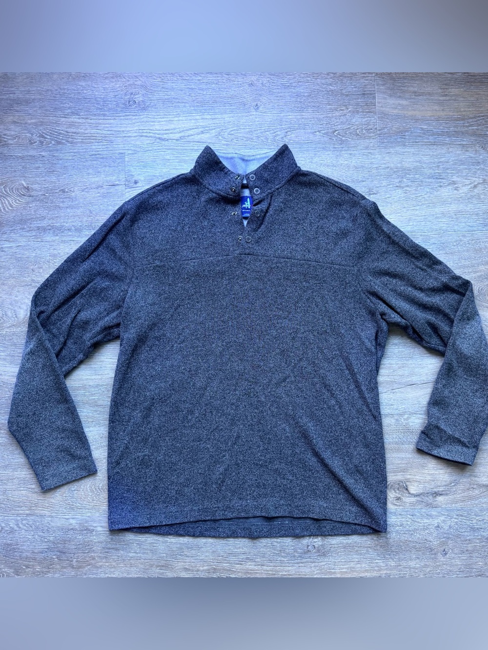johnnie-O Heather Charcoal Quarter-Snap Pullover